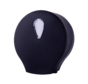 Distributeur de papier toilette mini jumbo - 100% recyclé - plastique noir - soft touch