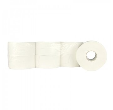 Specipack Wc papier Jumbo Mini 100% cellulose - 2 laags toiletpapier - 12 rollen van 180 meter in folie