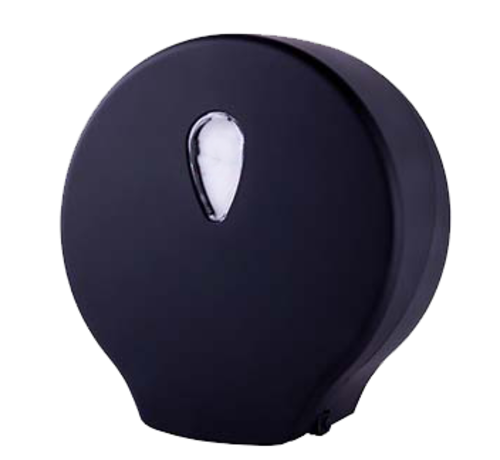 Specipack Maxi Jumbo wc papier dispenser - gerecycled - zwart kunststof - soft touch - max 27,5 cm diameter