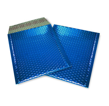 Specipack Blauwe luchtkussen enveloppen metallic glanzend D 180 x 250 mm A5+ - Doos met 100 stuks