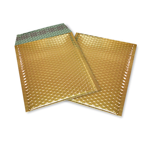 Specipack Goud luchtkussen enveloppen metallic glanzend D 180 x 250 mm A5+ - Doos met 100 stuks