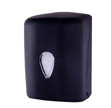 Specipack Handdoekroldispenser mini 100% recycled - zwart kunststof - soft touch