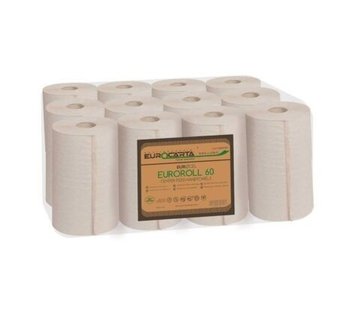 Specipack Rouleau d'essuie-mains Mini Centerfeed 100% recyclé - 2 plis - 20 cm - 12 rouleaux de 60 mètres sous film plastique