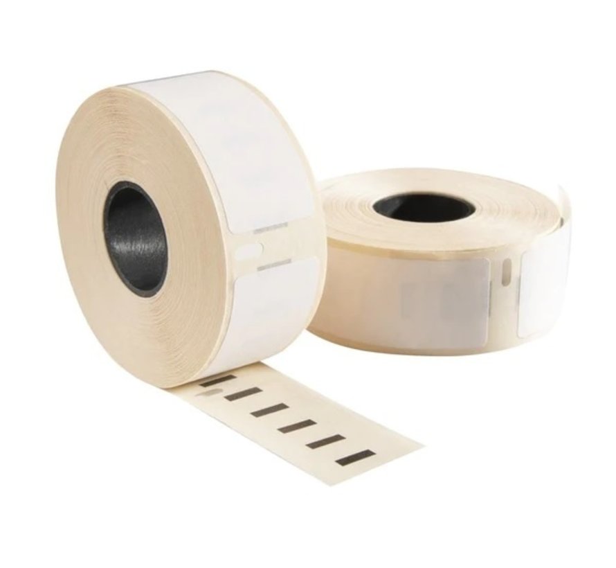 Dymo 99012 / S0722400 compatible labels - 89 mm x 36 mm - 260 witte etiketten per rol - Doos met 10 rollen