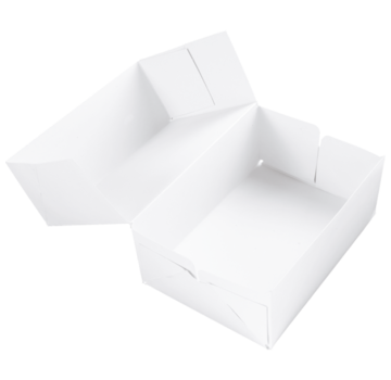 Specipack Boîte à gâteaux en carton - blanc - 250 x 250 x 80 mm - 150 pièces
