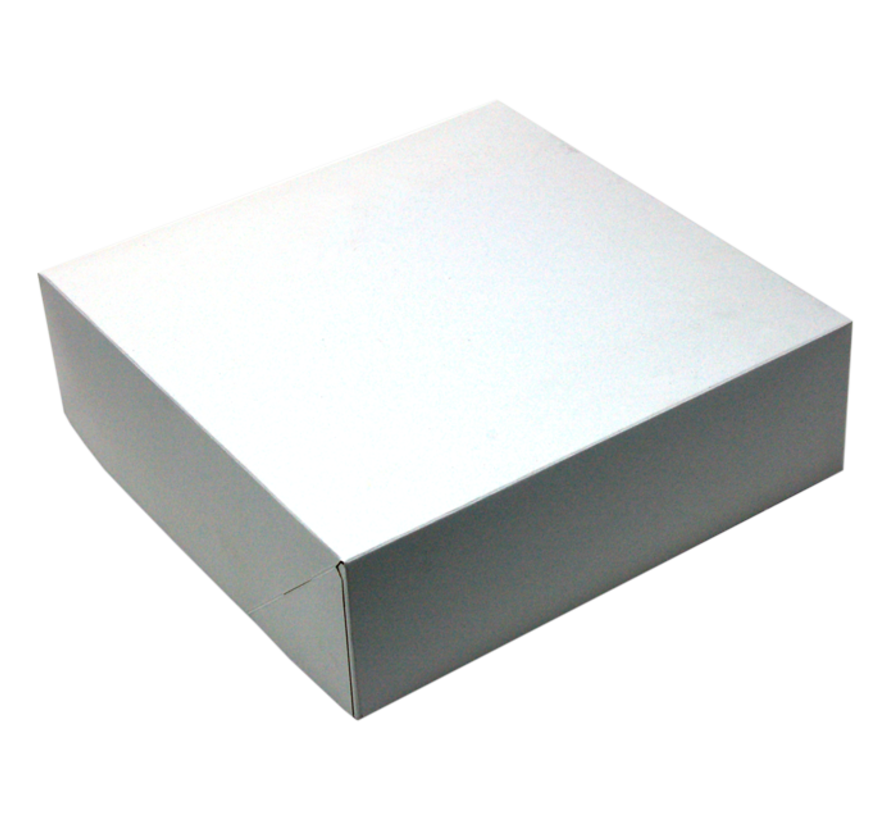 Boîte à gâteaux en carton duplex - blanc - 250 x 250 x 80 mm - 175 pièces