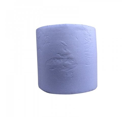 Specipack Papier industriel collé - 100% cellulose - bleu - 3 plis - 36 cm x 380 m - 1 rouleau sous film plastique