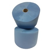 Specipack Rouleau industriel collé 100% cellulose bleue 3 plis - 21,6 cm x 350 mètres - 2 rouleaux