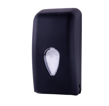Specipack Wc papier dispenser bulkpack - 100% gerecycled - zwart kunststof - soft touch - voor 500 tissues