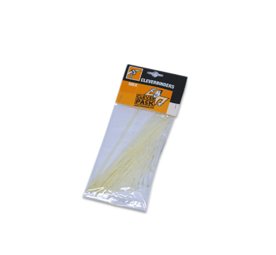 Kabelbinders Cleverpack - Tie wraps - lengte 10 cm en 20 cm - pak met 100 stuks