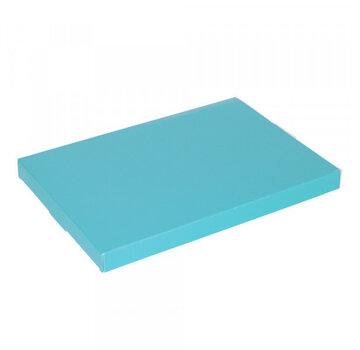 Specipack Boîte aux lettres en carton ondulé E-wave 220 x 155 x 30 mm A5 Bleu - avec fermeture supplémentaire - Lot de 50 boîtes postales bleues