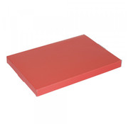 Specipack Boîte aux lettres en carton ondulé E-wave 220 x 155 x 30 mm A5 rouge-orange - avec fermeture supplémentaire - Lot de 50 boîtes postales rouge-orange