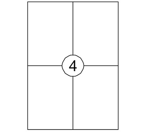 Specipack Etiquettes d'expédition 105 x 148 mm - autocollants sur feuille d'autocollants A4 - 100 feuilles - 400 étiquettes