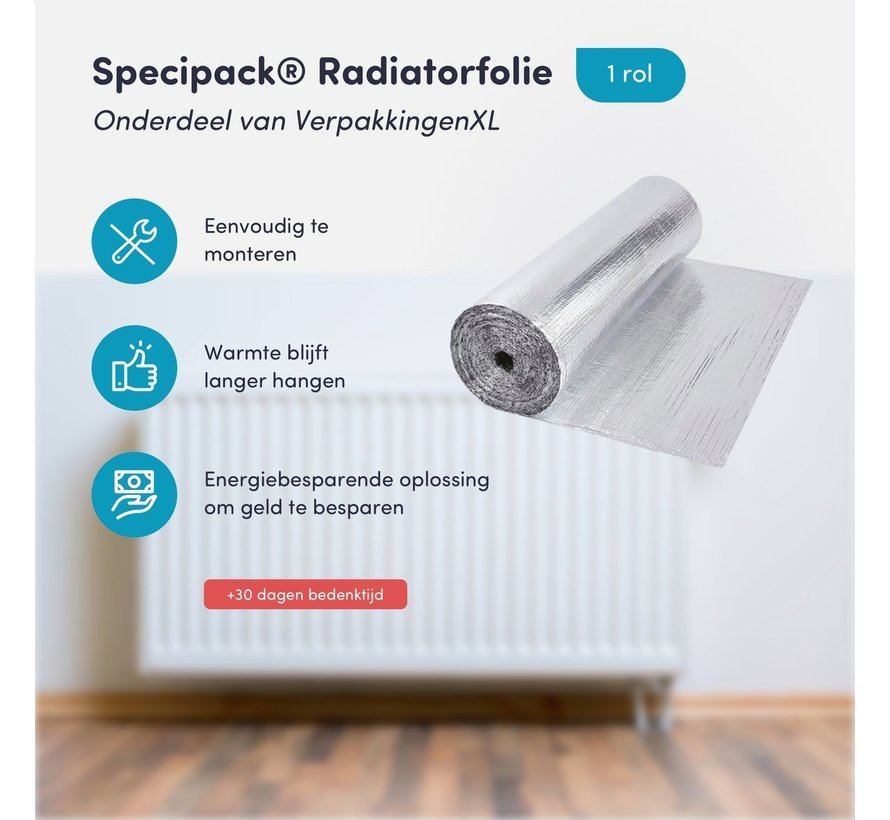 Radiatorfolie 500 cm x 50cm - Isolatiefolie voor verwarming