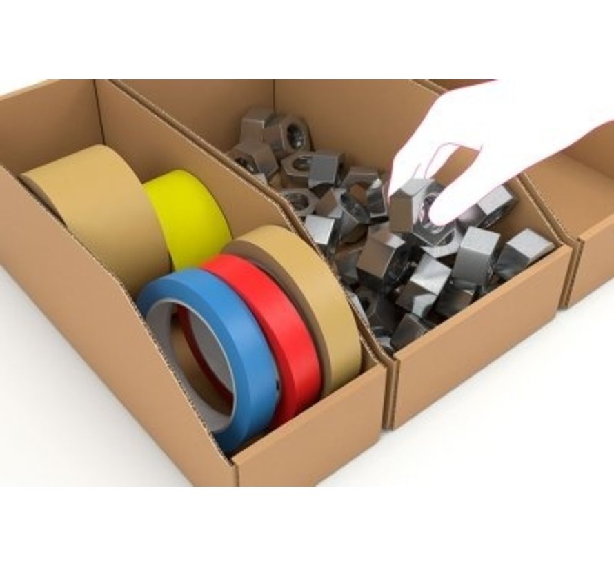 Bacs de rangement en carton - 50 x 300 x 110 mm - 50 boîtes