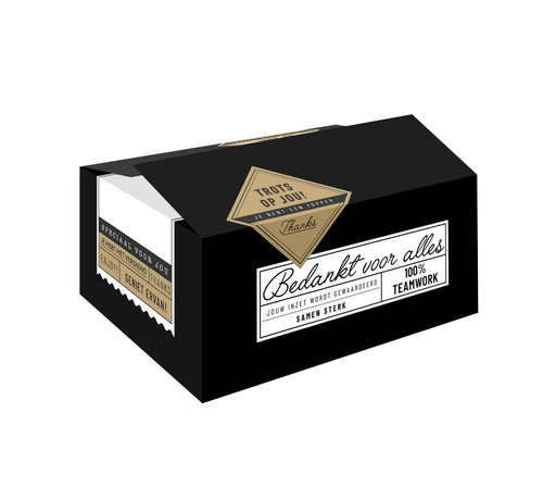 Specipack Boîtes cadeaux merci - noir - 390 x 290 x 300 mm - fardeau avec 15 boîtes