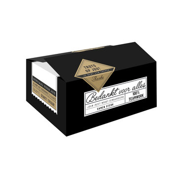 Specipack Boîtes cadeaux merci - noir - 490 x 390 x 270 mm - liasse de 15 boîtes