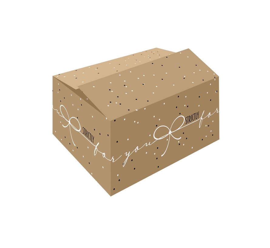 Boîtes cadeaux Strictly - marron - 310 x 200 x 140 mm - fardeau de 15 boîtes