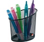 Pot à crayons Alba - métal maillé - noir