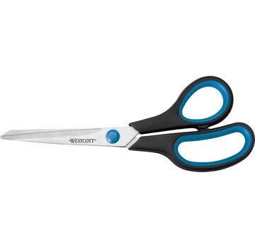 Specipack Ciseaux Westcott Softgrip 20.4 cm - yeux asymétriques - bleu/noir