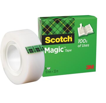 Ruban adhésif Scotch Magic Tape 19 mm x 33 m