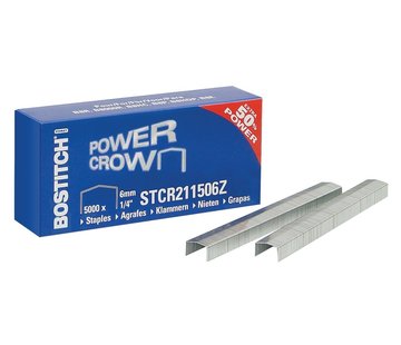 Agrafes Bostitch STCR211506Z, 6 mm, pour B8R, B8HC, B8HDP, B8P, B8E - Boîte de 5 000 agrafes