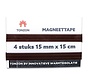 Magneettape Tonzon - isolatie - pak met 4 stukken van 15 mm x 15 cm