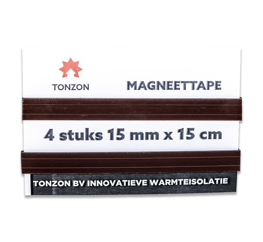 Magneettape Tonzon - isolatie - pak met 4 stukken van 15 mm x 15 cm