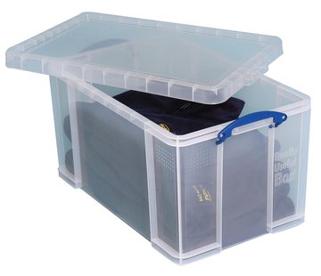 Really Useful Box - opbergdoos 84 liter - transparant