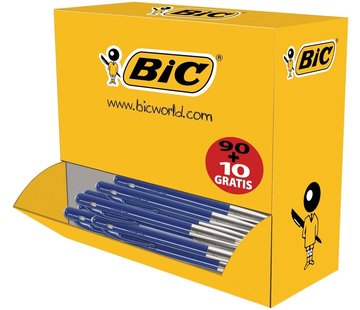 Bic balpen M10 Clic voordeelpak blauw - Pak met 100 pennen