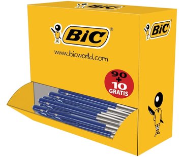 Bic biros M10 Clic advantage pack bleu - Lot de 100 stylos