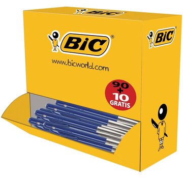 Bic balpen M10 Clic voordeelpak blauw - Pak met 100 pennen