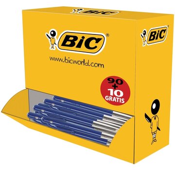 Bic biros M10 Clic advantage pack bleu - Lot de 100 stylos