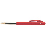 Bic biros - M10 Clic - largeur d'écriture 0.4 mm - pointe moyenne - rouge