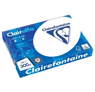 Clairefontaine Clairalfa Papier de présentation A4 - 300 g- Pack de 125 feuilles