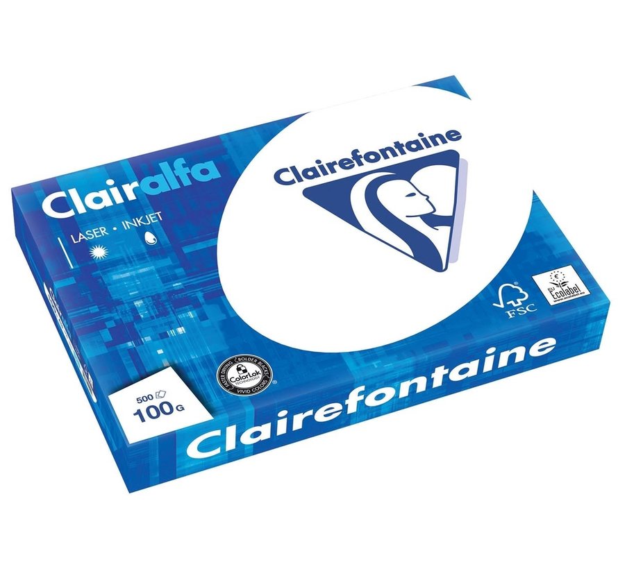 Clairefontaine Clairalfa - Papier de présentation A3, 100 g paquet de 500 feuilles