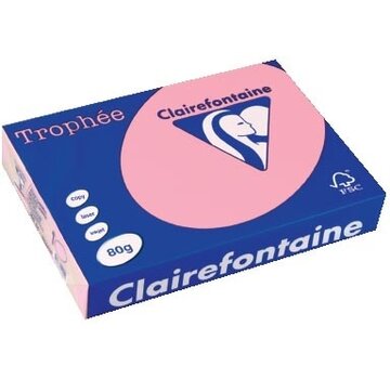 Clairefontaine Trophée - Papier de couleur - A4, - 80 g - 500 feuilles - Rose