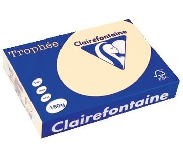 Clairefontaine Trophée Pastel - Papier de couleur - A4, - 160 g - 250 feuilles - Crème