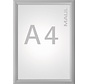 MAUL Clicklist Standard - cadre 25mm (A4) - Cadre d'affichage argenté