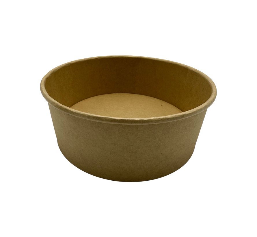 Salad bowl kraft - pokebowl - karton - 1000 ml / 32 oz - doos met 300 stuks