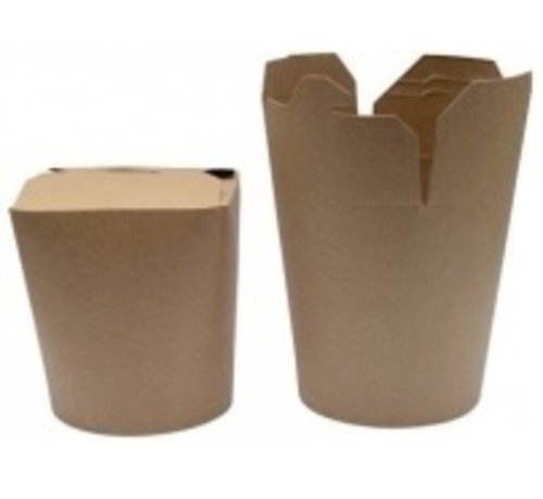 Specipack Boîte à nouilles kraft - brun - wok to go - 750 ml 26 oz - 97 x 90 mm - 500 pièces