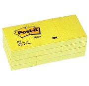 Notes Post-it® jaunes 38 x 51 mm – Bloc mémo compact (100 feuilles)