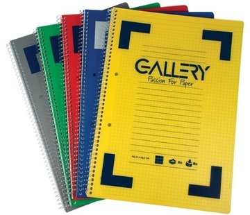 Gallery Carnet de notes traditionnel à spirales - A5 - quadrillé 5mm - 160 pages - 6 pièces