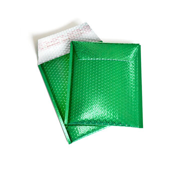 Specipack Enveloppes à coussin d'air vertes métalliques brillantes D 180 x 250 mm A5+ - Boîte de 100 pièces.