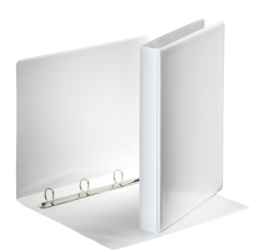 Classeur à anneaux personnalisable Esselte blanc - dos de 3,8 cm - 4 anneaux D de 20 mm