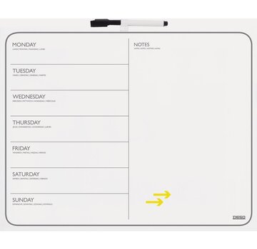 Desq - magnetisch memoboard en weekplanner - 40 x 50 cm