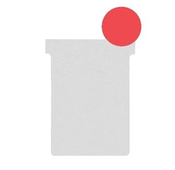 Nobo T-planbordkaarten -  index 2 - 85 x 60 mm - rood