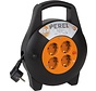 Perel - kabelhaspel - 3G1.5 -met 4 stopcontacten -10 m