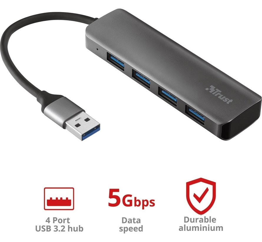 Trust - Halyx Hub USB 3.2 4 ports