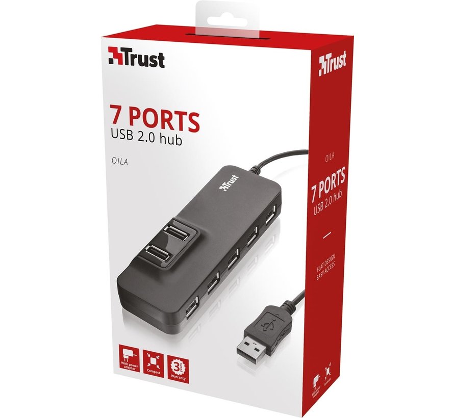 Trust - Oila Hub USB 2.0 7-ports